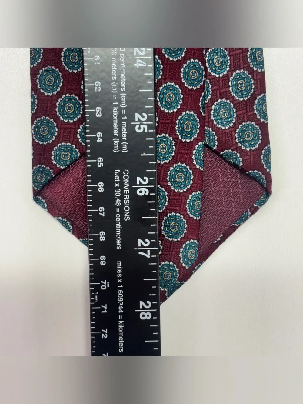 Vintage Courchevel by Damon Union Made Italian Silk Wide Tie Made USA